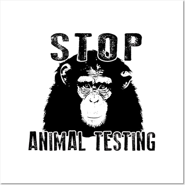 Stop Animal Abuse - Chimpanzee Wall Art by valentinahramov